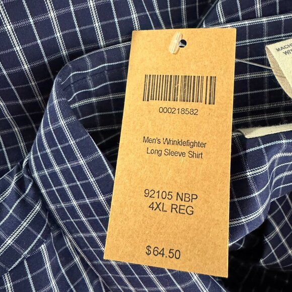 Duluth Wrinklefighter Relaxed Fit Long Sleeve Shirt Mens 4XL Plaid‎ NWT TP-3464 - Picture 7 of 10